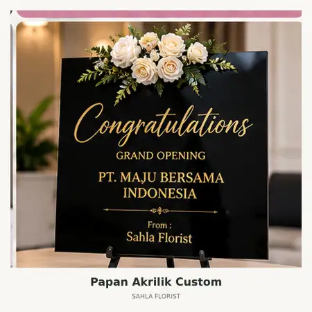 Papan Bunga Akrilik Pandanaran